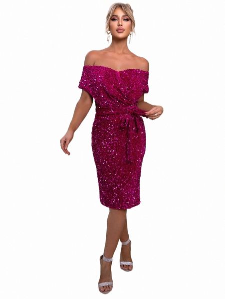 

casual dresses joyfunear off shoulder belted sequins prom dress k8gp#, Black;gray