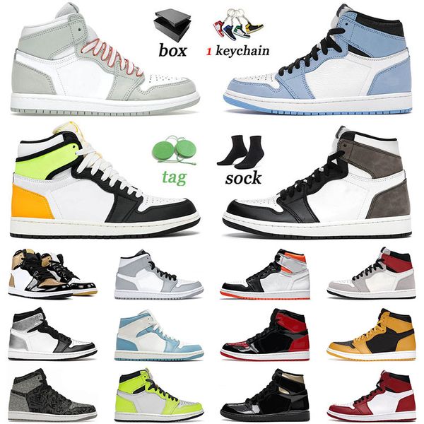 

jumpman 1 1s men basketball shoes university blue seafoam high dark mocha with box mens women black gold chicago 3 sneakers trainers 36-46