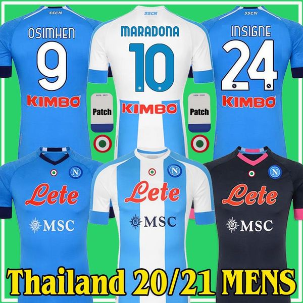 

20 21 maillots napoli fouth tribute to diego maradona soccer jerseys camiseta naples 2020 2021 insigne mertens h.lozano football shirts kit, Black