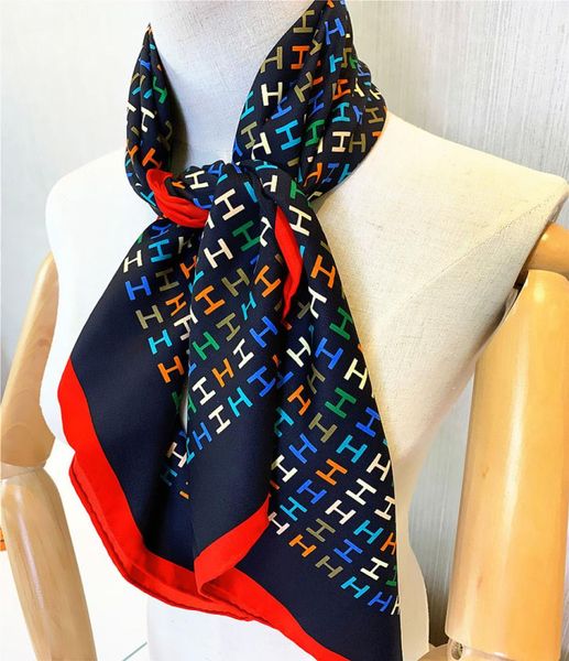 

silk scarves for ladies neckerchief kerchief luxury design squ, Blue;gray