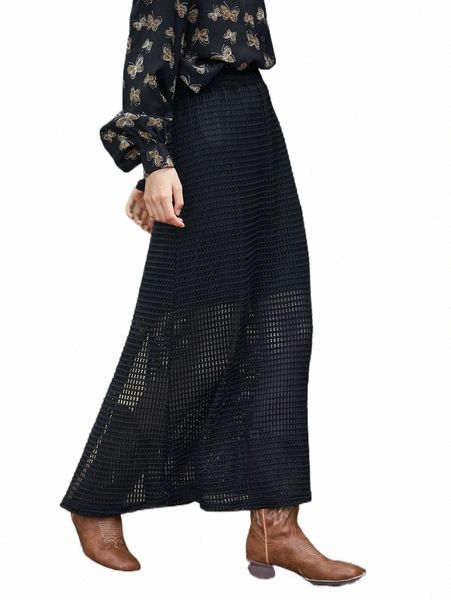 

skirts dazy solid crochet longline skirt 2022 new v7rh#, Black