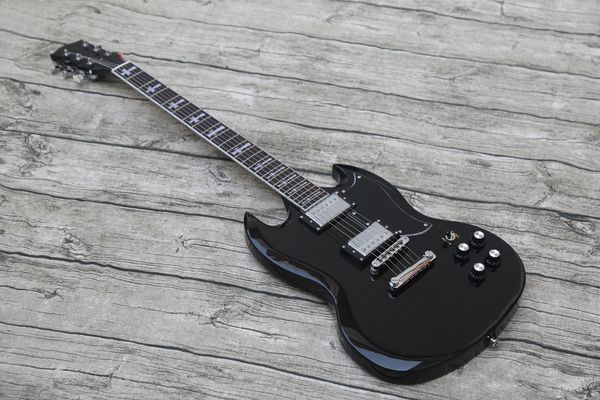 

romotion tony lommi sg black electric guitarchrome hardware