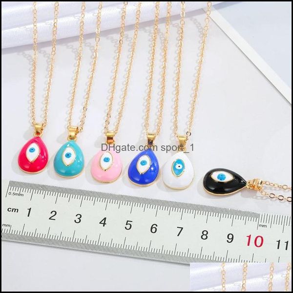 

pendant necklaces s2406 fashion resin evil eye pendant necklace blue eyes choker necklaces c3 drop delivery 2021 jewelry pendan sport1 dhkjb, Silver