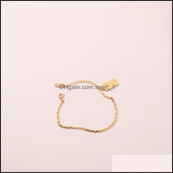 

charm bracelets u.s. import14k gold-plated bracelet love tag simple anti-allergy womens temperament hundred bracelets 3671 q2 sport1 dh5yt, Golden;silver