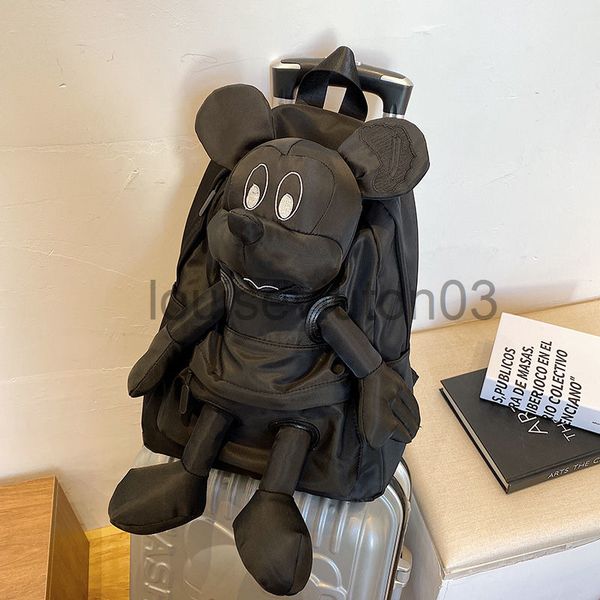 

designer basketball school cute mouse backpack mens womans tote shoulder handbag large capacity fashion nylon messenger college student&#039