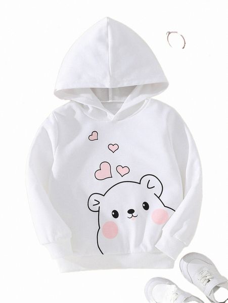 

others apparel toddler girls cartoon graphic hoodie 829a#, Black;white