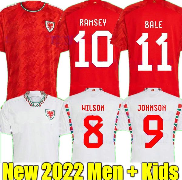 

bale 2022 wales soccer jerseys wilson allen ramsey 22 23 world national team cup rodon vokes home football shirt kids men uniforms fans play, Black;yellow