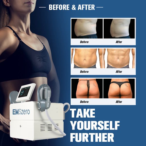 

em slim slimming pro machine 2 handle professional muscle train fat cellulite removal not mini portable slimmer beauty body treatment salon