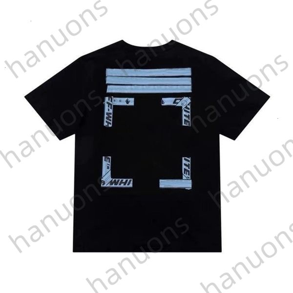 

classic designers fashion offs mens t shirts brand back tape letter warning line arrows t-shirt luxury casual loose clothing womens, White;black