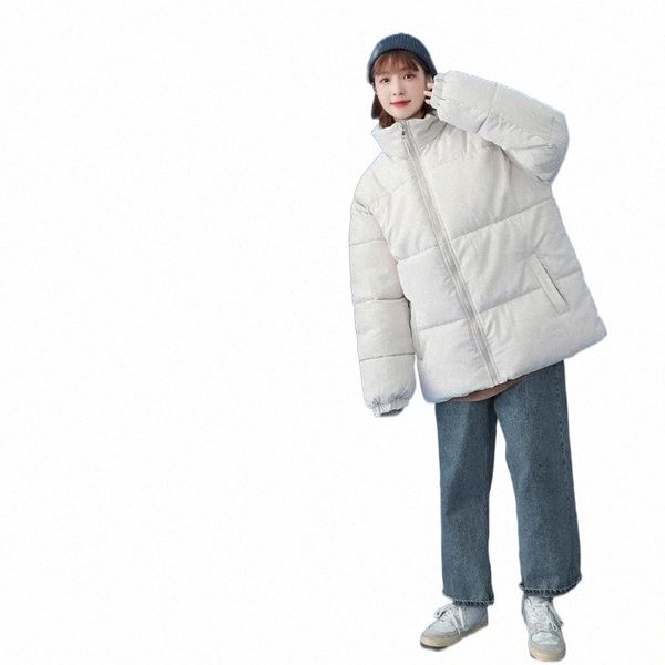 

women's down & parkas women's down & parkas fashion winter women solid colors zipper long sleeve stand-up collar jacket female cot, Black