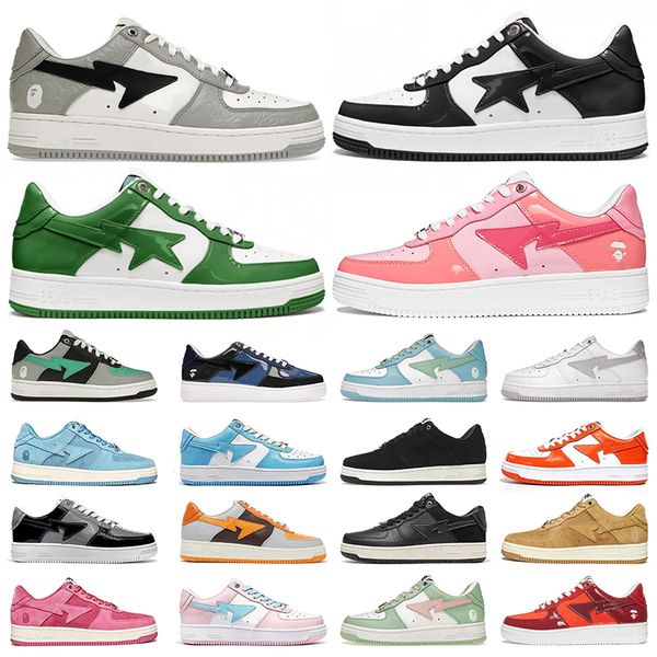 

bapesta mens womens bapestas baped sta casual shoes fashion green black white beige suede blue color camo combo red grey orange sports sneak