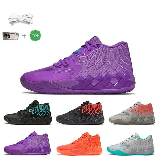 

lamelo ball mb.01 mens basketball shoes rick and morty queen city not from here black blast lo ufo men trainers sports sneakers sneaker 40-4