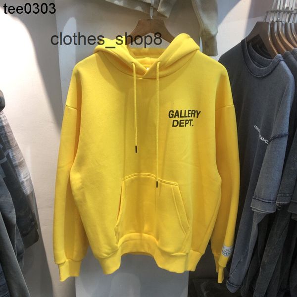 

designer hoodies men's sweaters gallerydept fashion brand autumn winter men's and women's plush hoodie couple loose hip hop h, Black