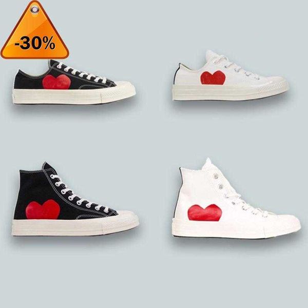 

1970s big eyes play chuck 70 canvas shoes multi heart 70s hi classic 1970 jointly name skateboard trainers casual sport sneakers hop999, Black