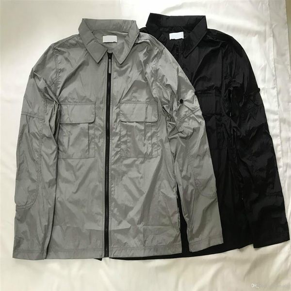 

2021 mens luxury casual classic designer jackets men coats metal nylon ykk zipper arm logo oem design waterproof asian size hi289q, Black;brown