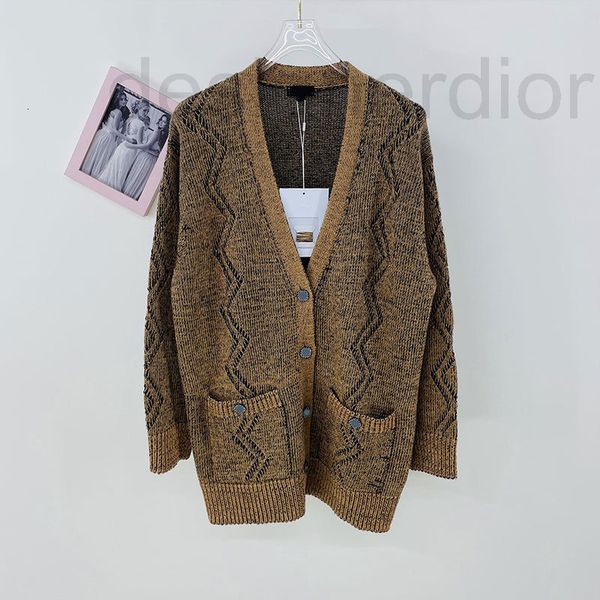 

women's knits & tees designer early autumn new v-neck sweater wave geometric stripe hook flower long sleeve british college style sweat, White