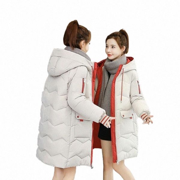 

women's down & parkas women's down & parkas 2021 korean style coat slim-fit over-the-knee cotton-padded jacket mid-length student, Black