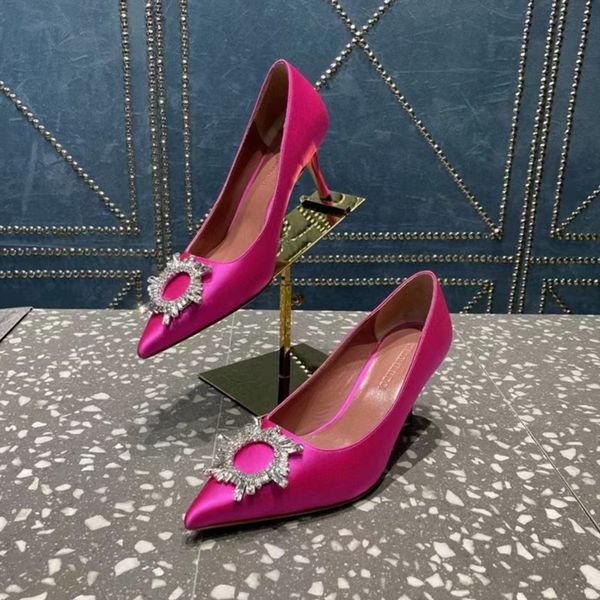 

muaddi new amina begum shoes for women genuine leather super high thin heels spring autumn luxury designer female shoes pumps footwear7cm ff, Black