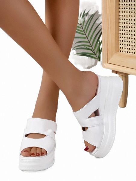 

others apparel cut out wedge slide sandals 2022 new g7gs#, Black;white