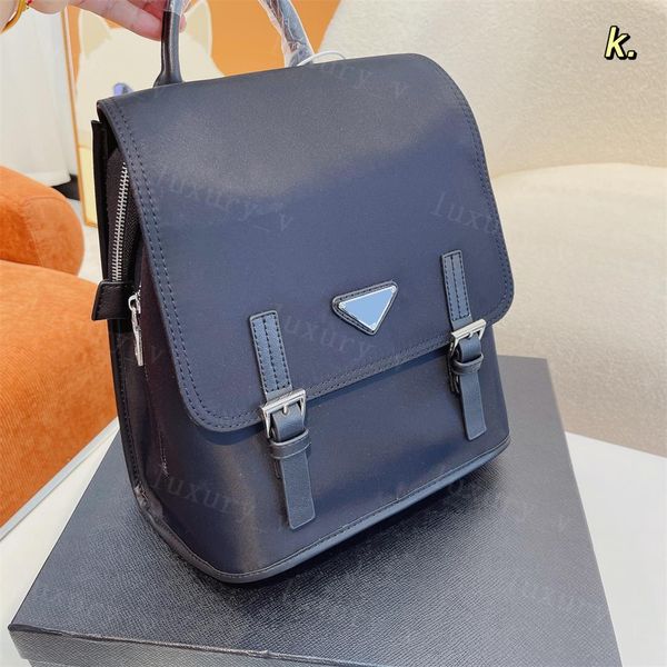 

designer backpack men women re-nylon backpacks nylon exterior bag functionality multi-pocketed womens black mens luxury lapbag