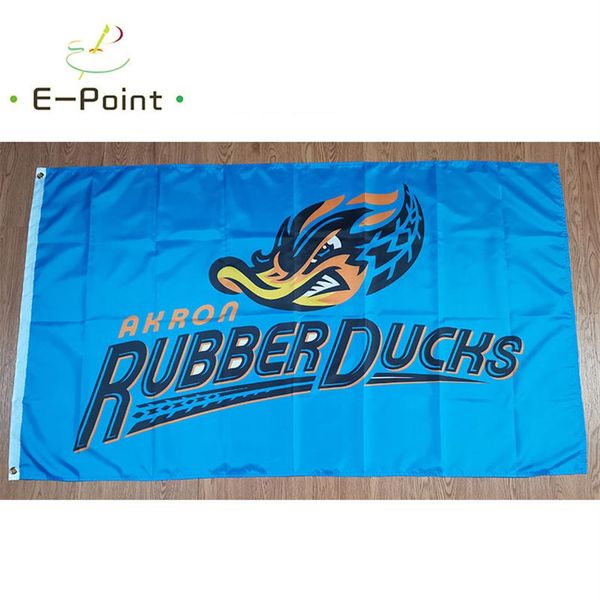 

milb akron rubberducks flag 3 5ft 90cm 150cm polyester banner decoration flying home & garden festive gifts234h