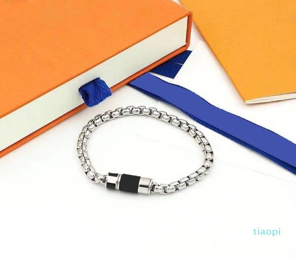 

designers bracelet luxurys mens and womens fashion jewelry chain high quali, Black