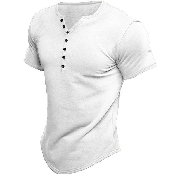 

summer new european men's t-shirts shirt short-sleeved men's solid color t-shirt top, White;black