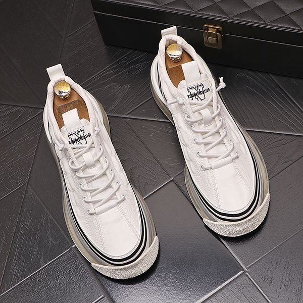 

british designer wedding dress party shoes fashion air cushion outdoor sports casual sneakers round toe leisure business driving walking loa, Black
