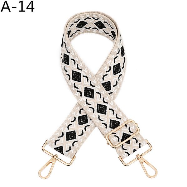 

nylon bag strap woman colored straps for crossbody messenger shoulder accessories adjustable embroidered belts straps, Black