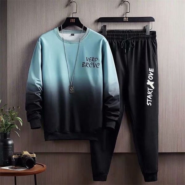 

mens tracksuits tracksuit men casual long sleeve mens two piece sweatshirtpants set hip hop fashion streetwear autumn men set 5xl 220906, Gray