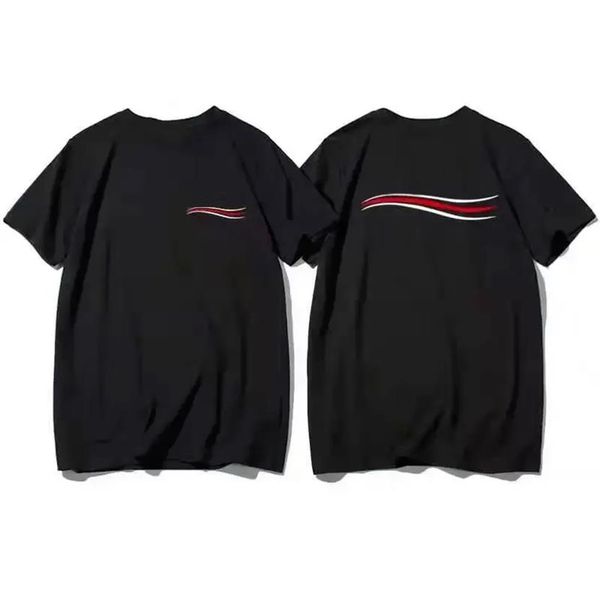 

2022 mens women t shirt fashion summer wave pattern men s casual shirts man clothing street designer clothes330h, White;black