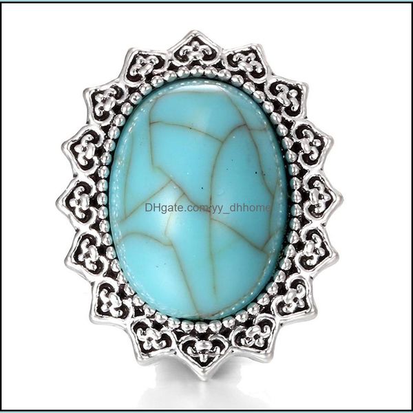 

other snap button jewelry component oval 18mm metal snaps buttons fit bracelet bangle noosa a036 drop delivery 2021 findi dhseller2010 dh5z8, Blue;slivery