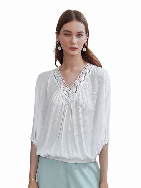 

women's blouses & shirts motf premium viscose guipure plisse r8zj#, White