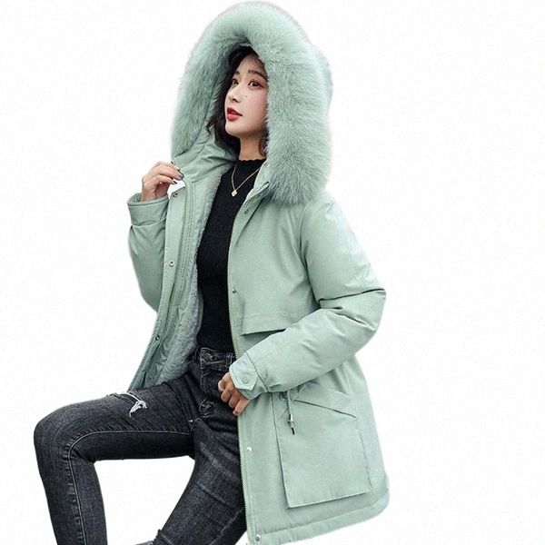 

women's down & parkas women's down & parkas zqlz women winter long parka plus size hooded fur collar slim cotton padded coat femal, Black