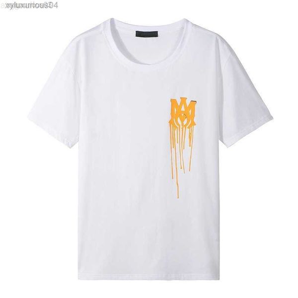 

t-shirt designer trend print amis ris fit men's white, White;black