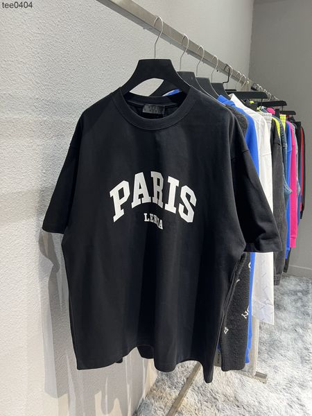 

high version tee b tee paris alphabet printing short sleeve paris new ins net red tide brand t shirt loose, White;black