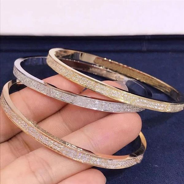 

classic high-quality diamond bangle with screwdriver gypsophila fashion jewelry original packaging gift box218i, Black