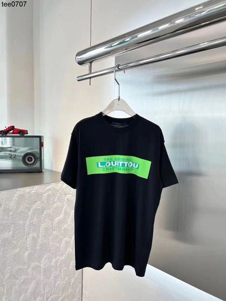 

fashion lvss tee the correct version of the 2022 summer new fashion brand green advertising letter printed short sleeve t-shirt men's t, White