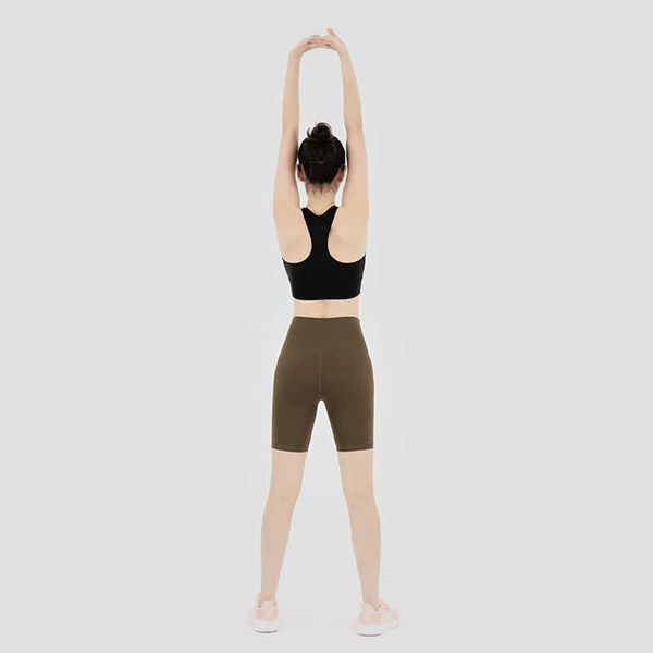 

yoga outfit long yoga shorts women high waist plain squat proof fitness workout