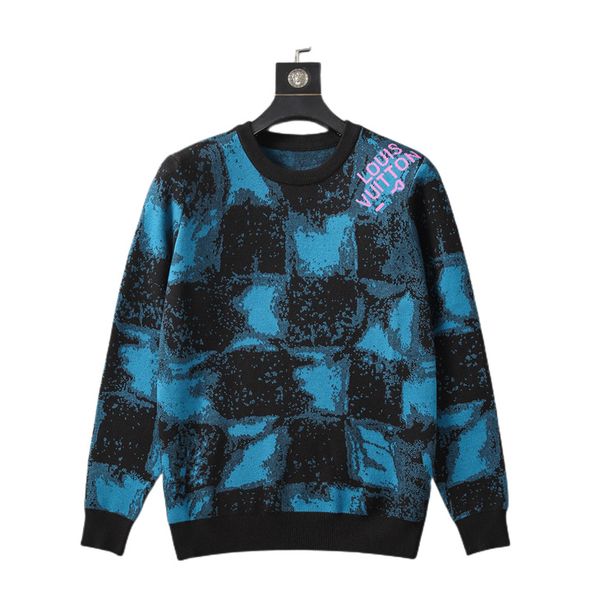 

brand designers design fashionable men's sweaters leisure long classic luxury plaid pullover a variety of styles and women's loose, White;black