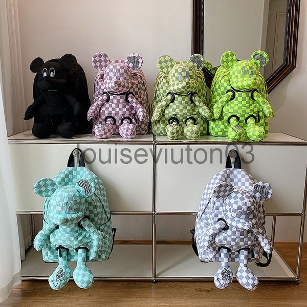 

designer basketball school cute mouse nylon backpack mens woman tote shoulder handbag new fashion luxurious checkerboard large capacity lapb