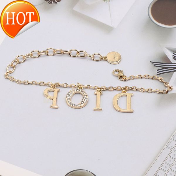 

d home di diamond inlaid letter bracelet women's fashion tassel antique simple jewelry factory direct sale, Black
