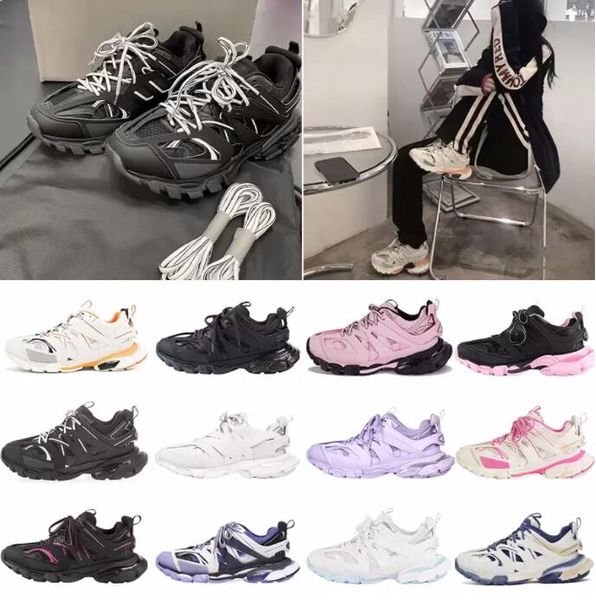 

quanlity casual shoes sneakers leather trainer platform trainers shoes luxury brand designer triple white black tess.s. gomma nylon printed