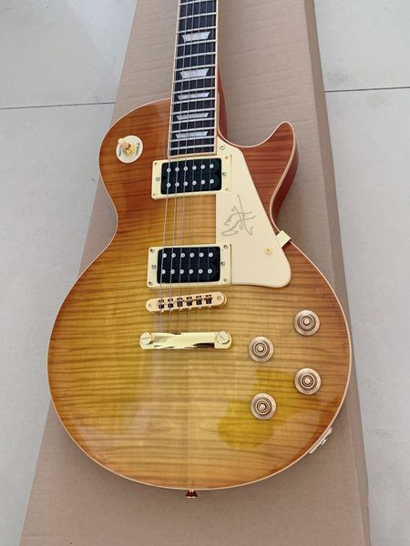 

quality jimmy page no1 electric guitar one piece body&neck frets binding