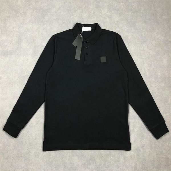 

new men's polos long sleeve shirt spring and autumn men women t shirts long-sleeved shirts streetwear casual man250c, White;black