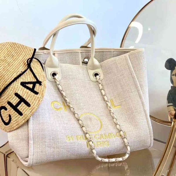 

luxury fashion women's handbags beach bags ch brand canvas embroidered label women packs evening bag classic big handbag designers larg