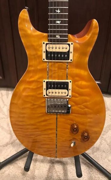 

rare santana ll santana yellow quilt guitar reed smith 24 frets electric gu