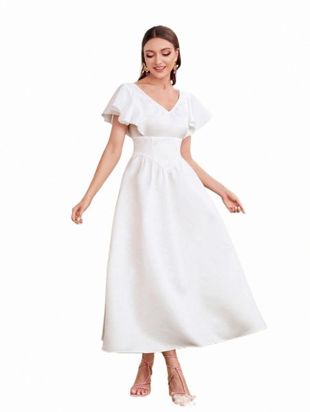 

casual dresses solid butterfly sleeve dress 2022 new s5t8#, Black;gray