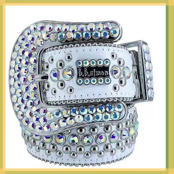 

fashion designer belts women mens bb simon rhinestone belt with bling rhinestones width 4.0cm waistband998119011, Black;brown