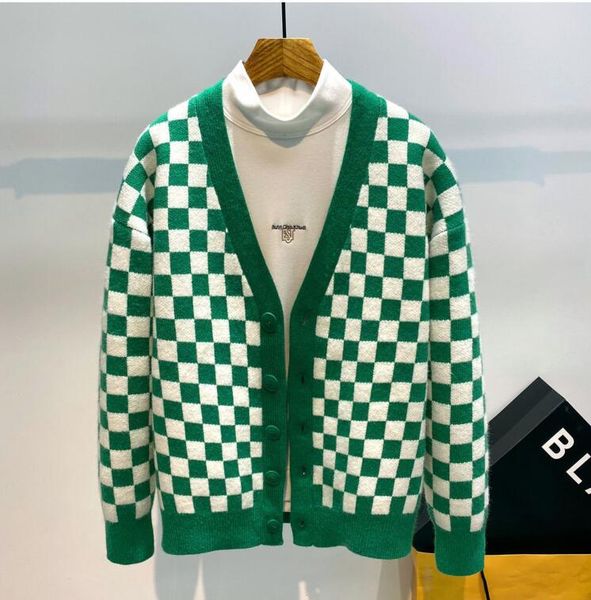 

2022 new men's sweaters autumn casual fashion v-neck cardigan jacket men designer sweaters coat, White;black
